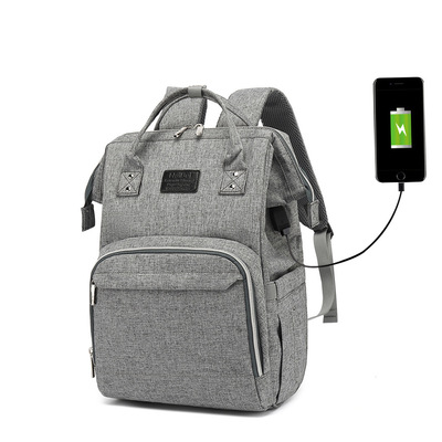 Fashionable usb Mummy Bag multi-function High-capacity Backpack Mother-Baby Pack oxford Mother bag