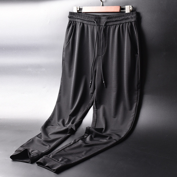 Summer silk sports thin elastic trousers for leisure