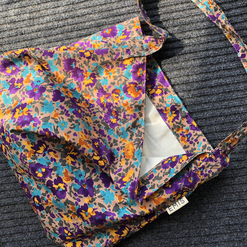 Women's Medium Cotton Flower Vintage Style Streetwear Square Open Square Bag display picture 3