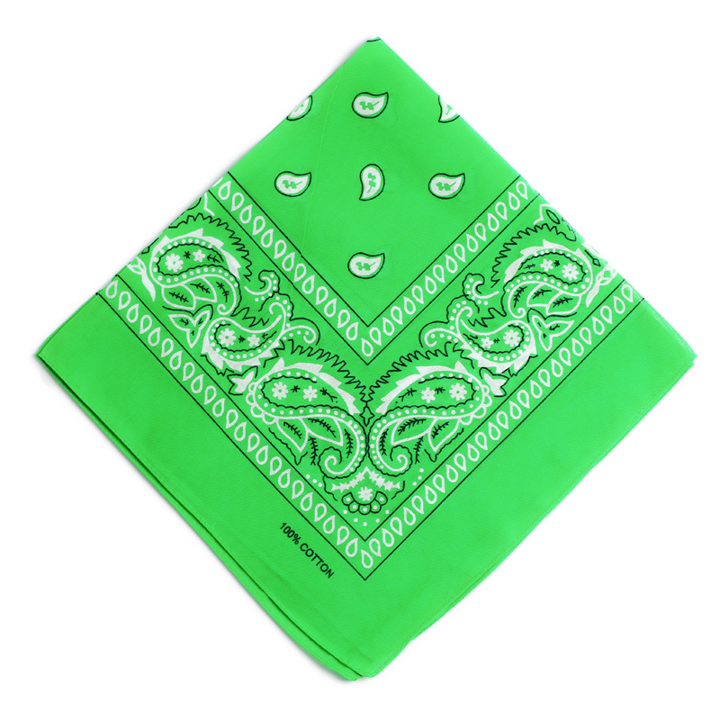 Bandanas directas de fábrica transfronteriza Paisley multifuncional de anacardo flor cuadrada bufanda de algodón deportes al aire libre