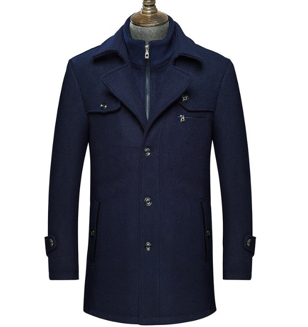 2023 abrigo de hombre Otoño e Invierno chaqueta de hombre collar chaqueta de lana de hombre más tamaño chaqueta de lana ropa de hombre image 10