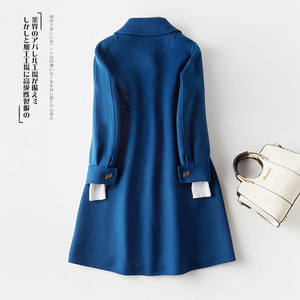 2020秋冬100羊毛双面呢大衣修身加厚呢外套简约大气双面羊绒大衣