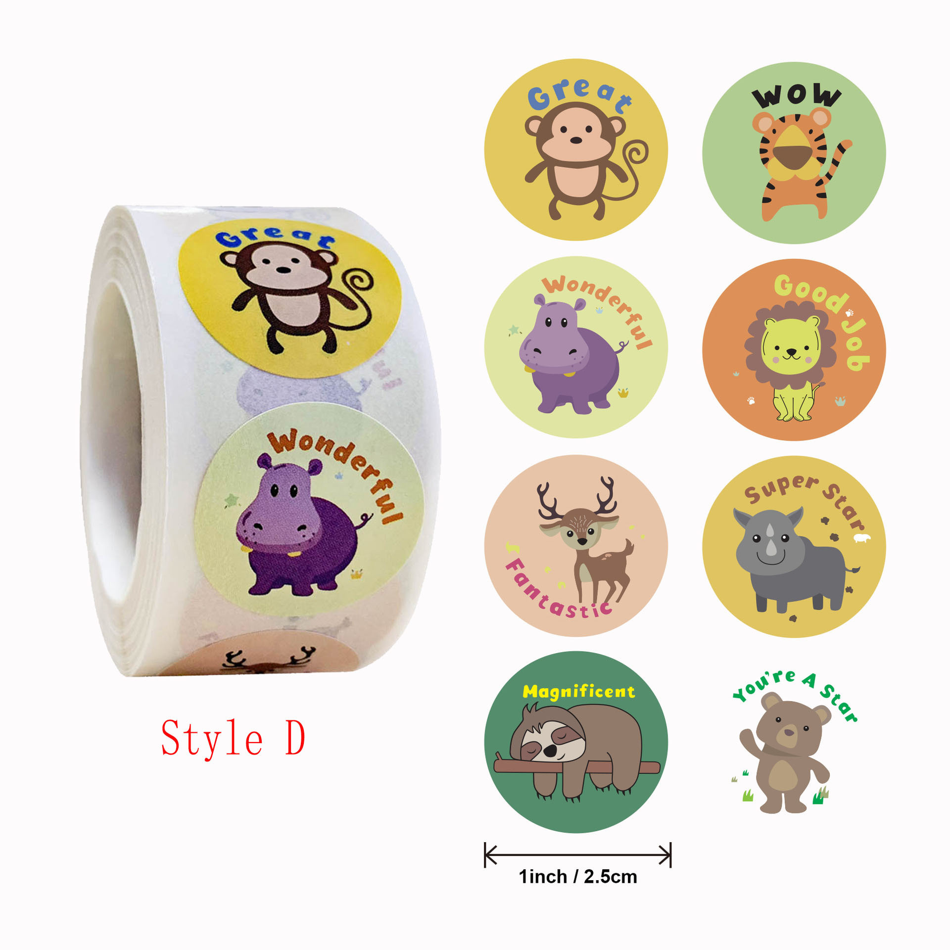 Cute Cartoon Animal Patterns Tags  Children Stickers display picture 5