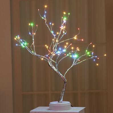 Venta directa de fábrica, luces navideñas transfronterizas, luces led de árbol de luciérnaga, luces decorativas estrelladas para regalo de cumpleaños