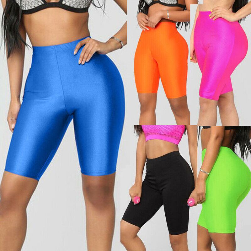 Cross-Border Exclusive 2024 for Amazon European and American Clothing New High-Waisted Fluorescent Women's Casual Shorts Five-Quarter Pants for Women Cross-Border Exclusive 2024 for Amazon European and American Clothing New High-Waisted Fluorescent Women's Casual Shorts Five-Quarter Pants for Women