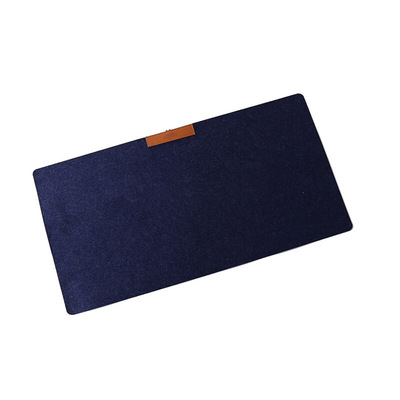 定制毛毡大号鼠标垫防滑游戏垫 办公电脑桌垫键盘垫广告创意黑色|ru