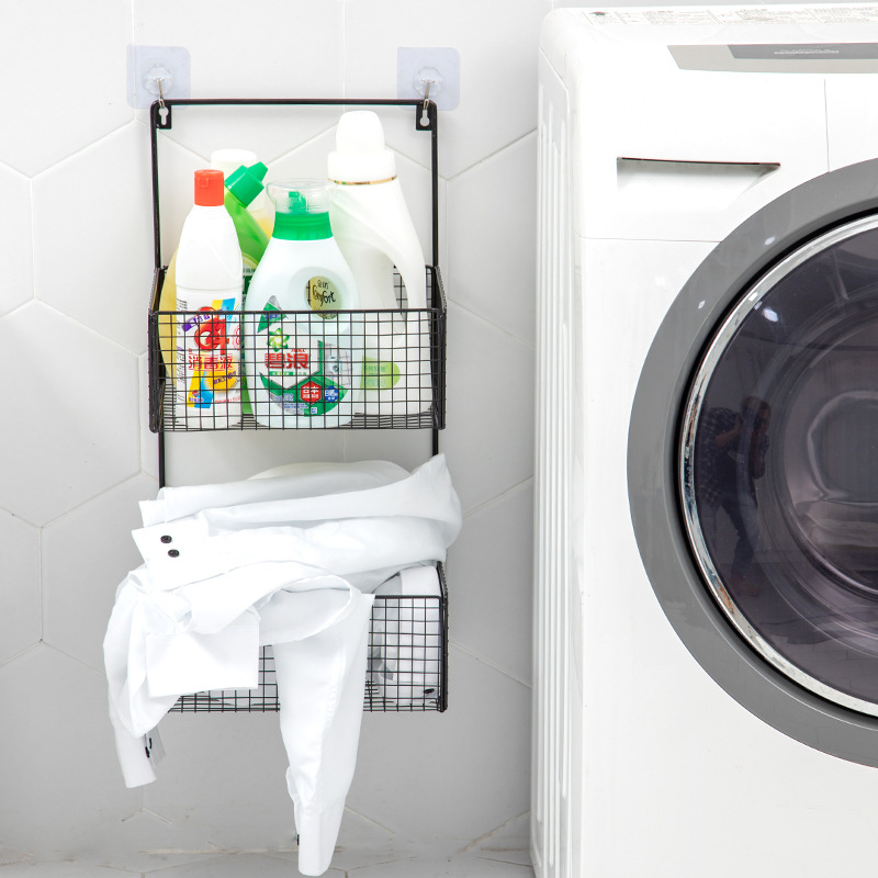 Estante de almacenamiento de pared directo de fábrica baño artículos de tocador sin ponche cocina condimento estante de almacenamiento de hierro multifuncional