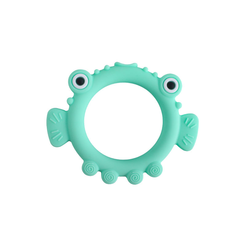 Nuevo pico chupete clip burbuja pescado cabeza grande silicona mordedor bebé silicona molar juguete mordedor chupete cadena