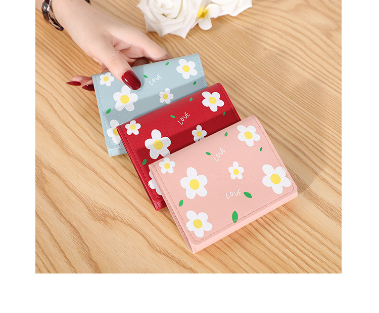 Women's Solid Color Flower Pu Leather Lock Clasp Wallets display picture 3