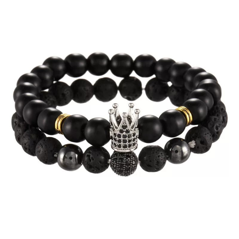 Matte accessory, zirconium, bracelet, set, (Cross-border trading), 8mm, micro incrustation