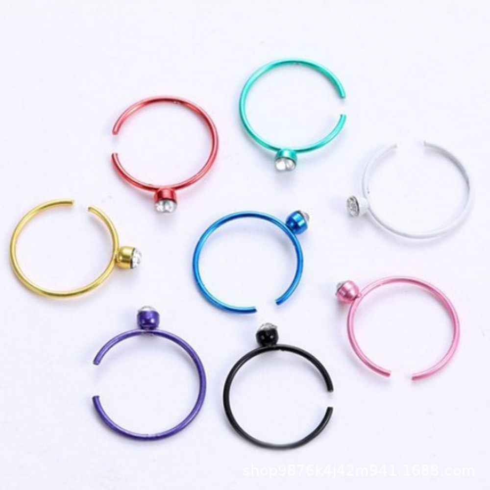 38g Weight Rhinestones Inlay Material Nose Ring Classification 1 Set Quantity Daily Occasion Stainless Steel Material Round Pattern Unisex Gender Inlay Design Fashion Style 1 Set Fashion Round Stainless Steel Inlay Rhinestones Nose Ring Nose Pin 5