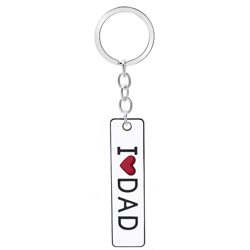 Double-sided Lettering Long Tag Keychain display picture 2