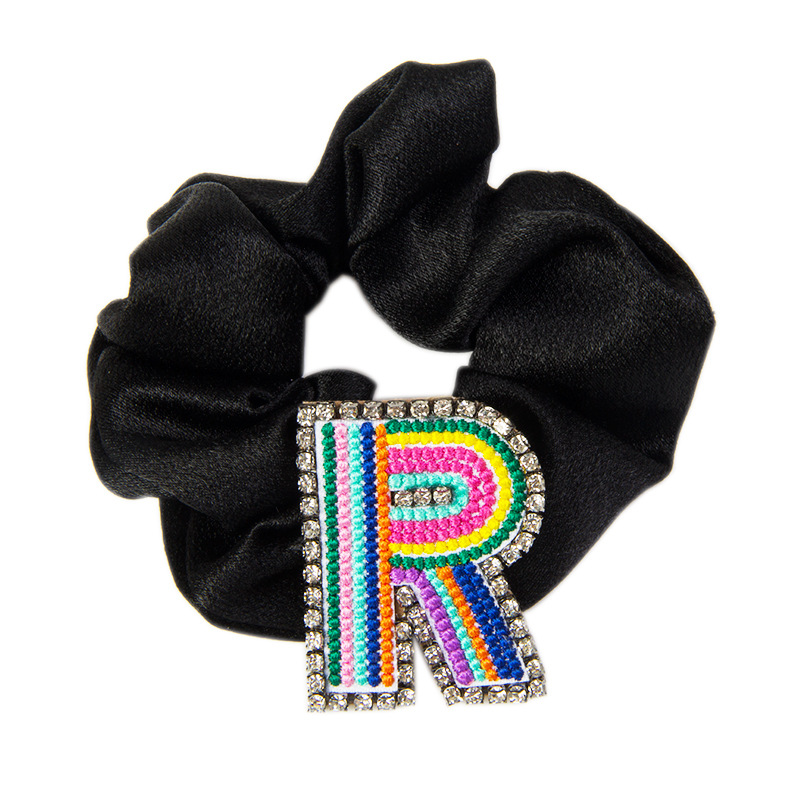 Women's Simple Style Letter Embroidery Rhinestone Hair Tie display picture 4