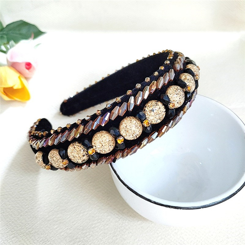 New Exaggerated Hairband Fashion Handmade Crystal Color Drill Headband Wholesale Nihaojewelry display picture 10