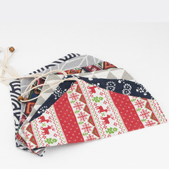 Japanese style portable chopsticks and spoon storage bag cotton and linen colored cloth tableware folding bag manufacturer wholesale