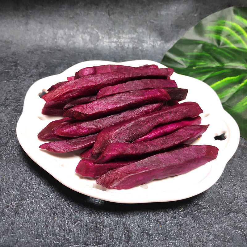 香酥紫薯条20斤散装番薯地瓜干果蔬脆VF工艺综合果蔬厂家批发代发