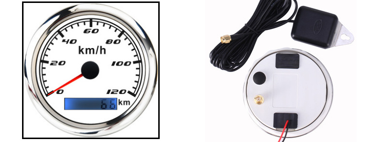 85mm Speedometer Kmh with Accumulated Mileage, Universal for Diesel and Gasoline Vehicles, Colorful Lights, Gps Pointer Speedometer