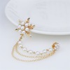 Fashionable accessory from pearl, brooch with tassels, clothing lapel pin, decorations, Korean style