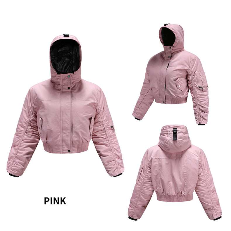 short long-sleeved hooded casual cotton jacket nihaostyles wholesale clothing NSNXH85625