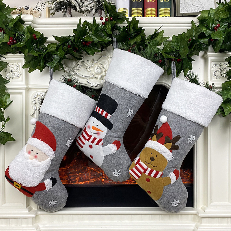 サンタクロース靴下クリスマス装飾用品ギフトバッグ装飾品ギフトバッグ靴下祝日クリスマス靴下|undefined