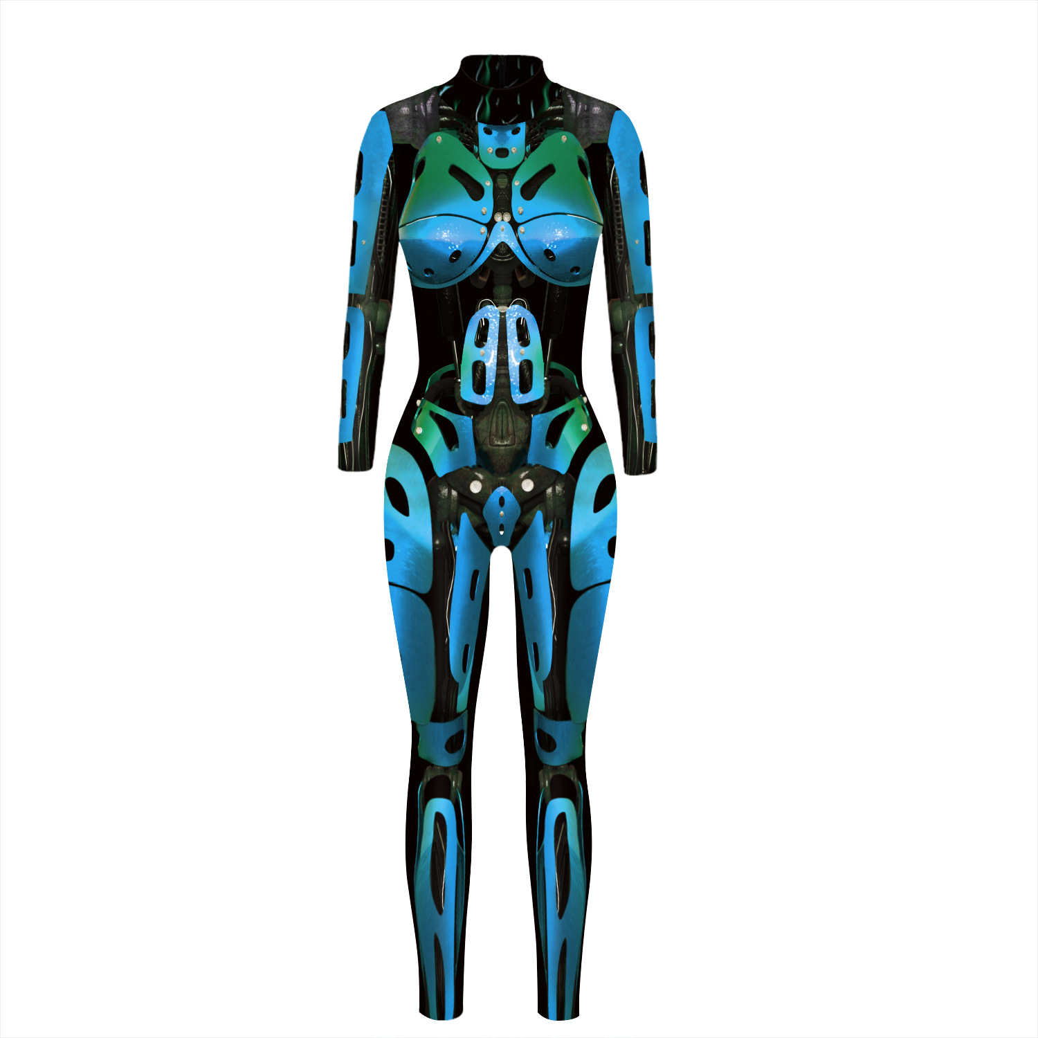 Women Digital Women Printed Wear Character Cosplay Clothes Long Sleeve Cosplay Halloween Jumpsuit