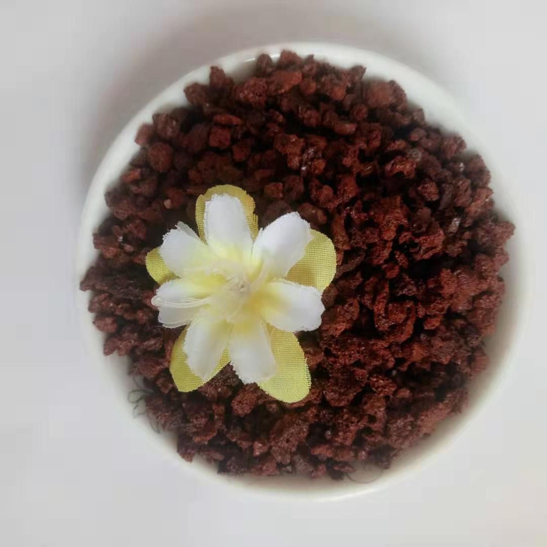 园艺多肉种植黑色红色多孔火山石污水处理外墙装饰用火山石板材