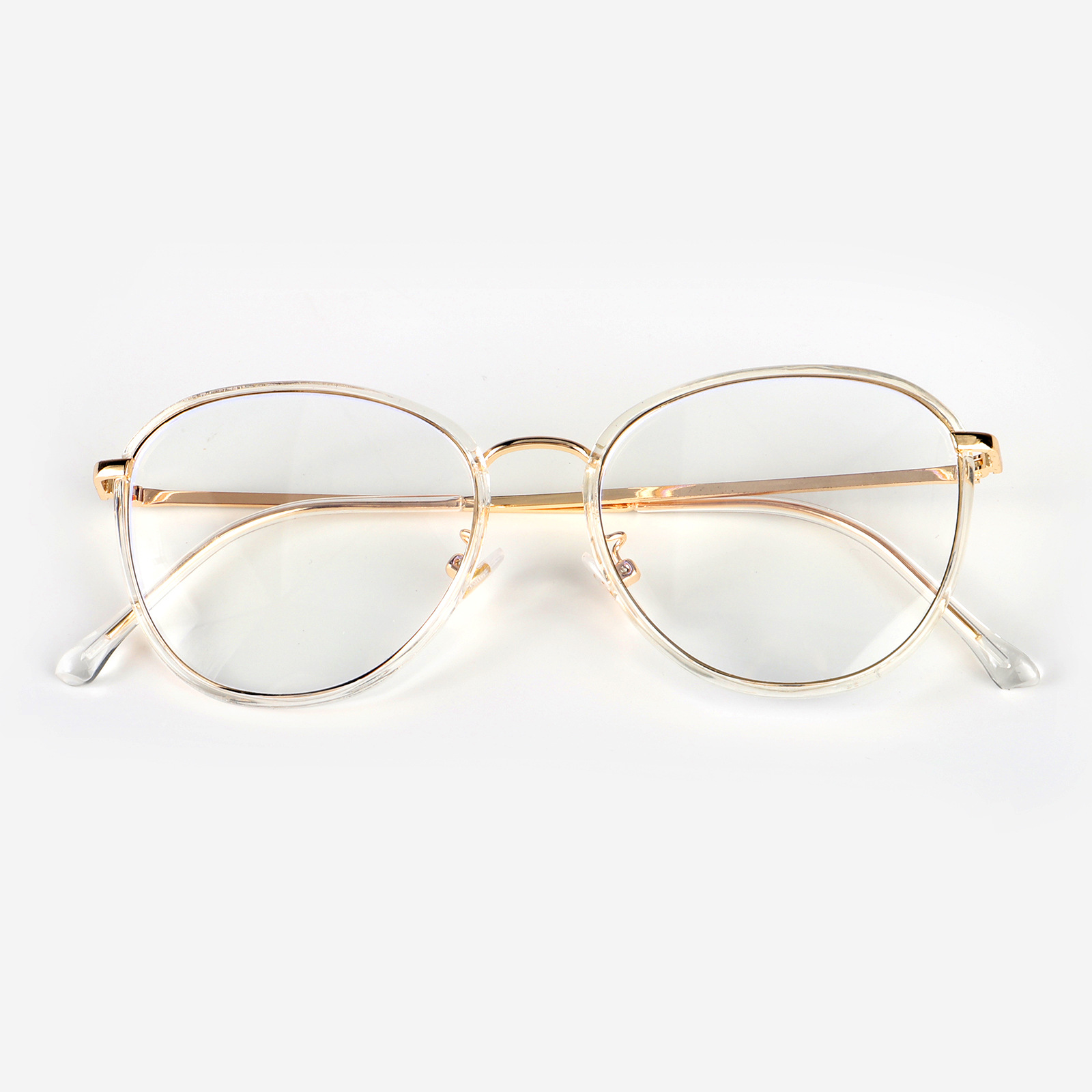 New Design Anti-blue Glasses Fashion All-match Metal Flat Myopia Glasses Frame Wholesale Nihaojewelry display picture 5