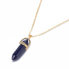 Necklace, pendant, fuchsia quartz crystal, European style, wholesale