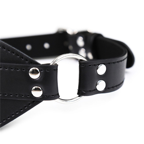 Couple supplies leather eye mask, multi-nail adjustable wearable adult supplies blindfold, cross-border supply female appliances