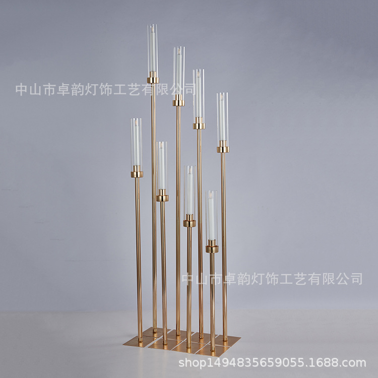 Wedding single-head golden candlesticks