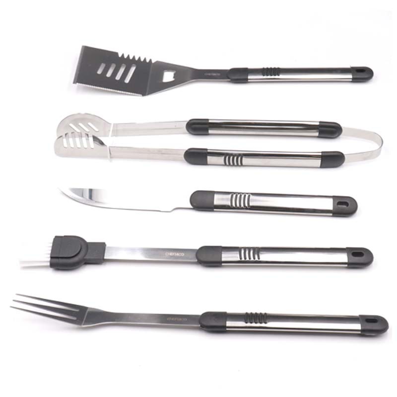 Bbq al por mayor Amazon barbacoa al aire libre caja de aluminio traje 5 piezas parrilla set Hongyang barbacoa parrilla fuente fábrica