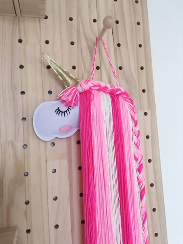 INS felt unicorn children's hair clips and hair accessories storage with wall hanging headwear organizer with organizer