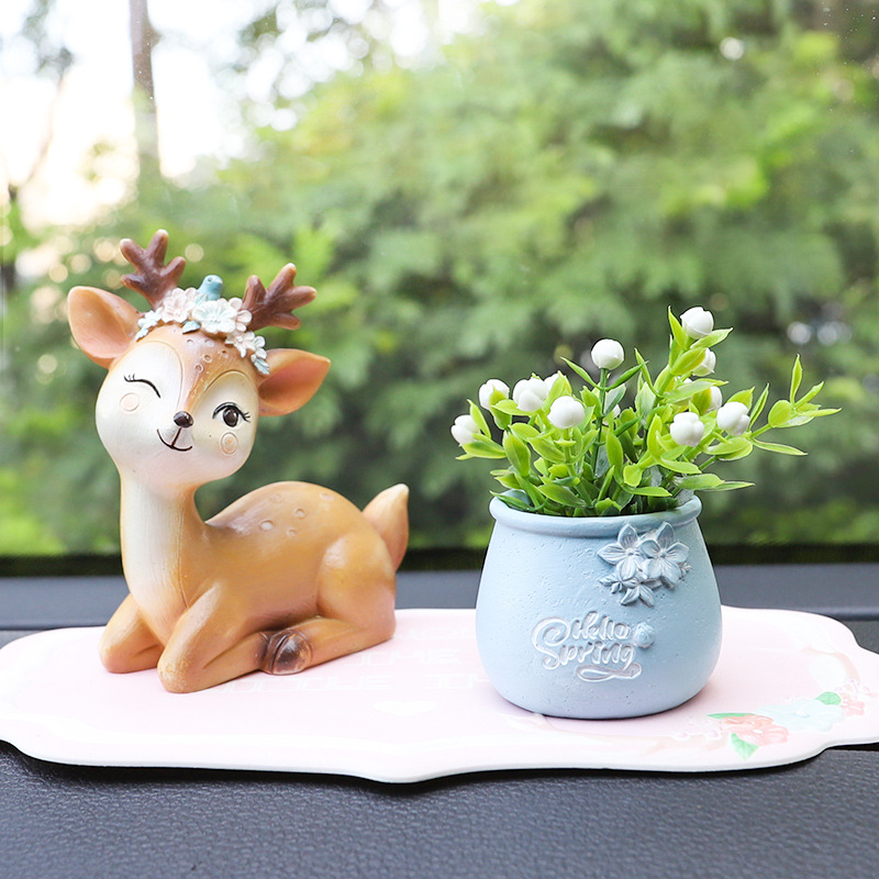 Chậu Cây Resin Chậu cây resin phong cách châu Âu, chậu cây giả trang trí ô tô, bàn làm việc và nội thất (RG-262)