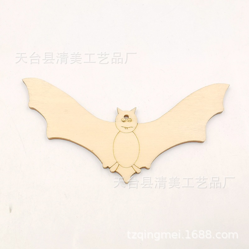 Madera Halloween madera botones decorativos Ghost Festival madera chips 10 unidades un paquete