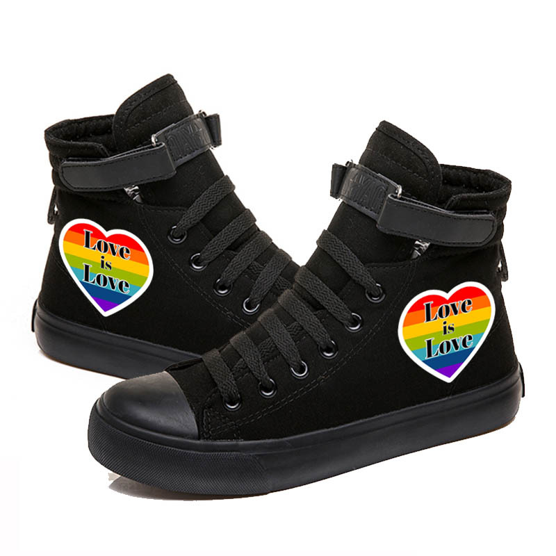 Unisex Casual Rainbow Round Toe Canvas Shoes display picture 2