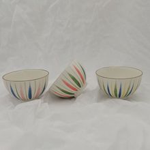 日式和风手绘餐具釉下彩中温彩色条纹餐具陶瓷杯子陶瓷酒具陶瓷碗
