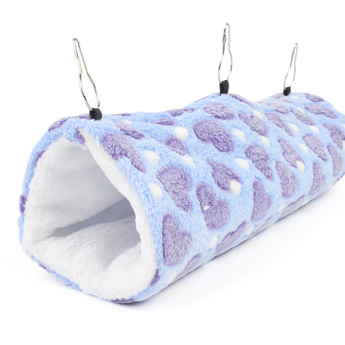 Sugar glider warm plush tunnel nest squirrel hammock plush nest small pet supplies winter cotton nest