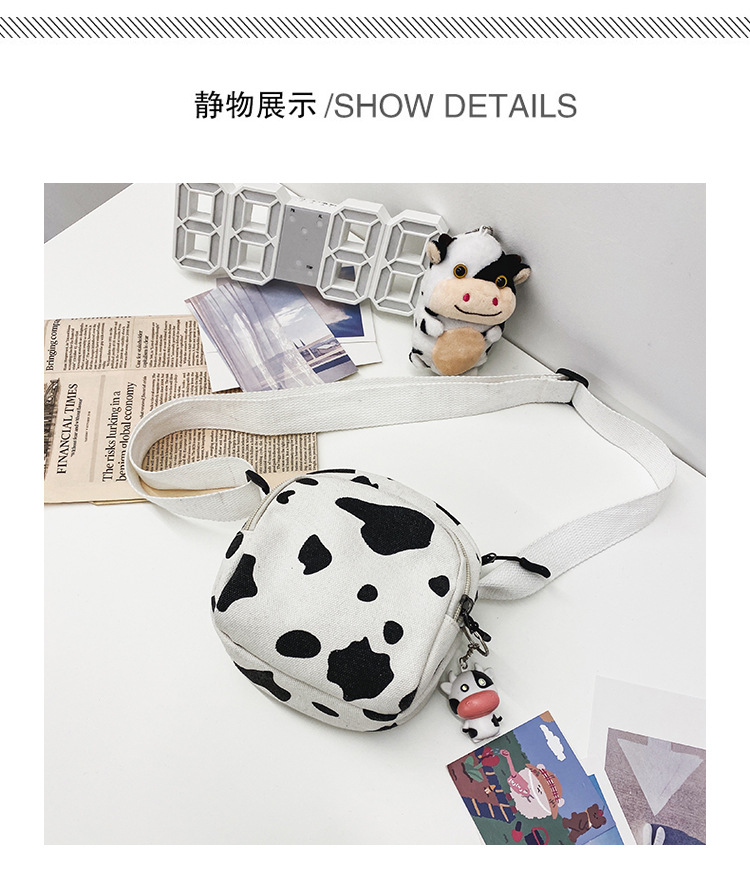 Vaca Impresa Coreana Estudiante Bolsa Pequeña Harajuku Sentido Antiguo Suave Hermana Chica Bandolera Bolsa Al Por Mayor Nihaojewelry display picture 63