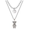 Necklace hip-hop style, universal chain for key bag , accessory, with little bears, internet celebrity