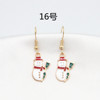 Christmas cartoon earrings, European style, suitable for import