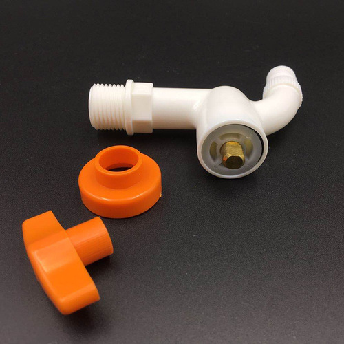 4-point pom faucet with lock, new material hot and cold water spout, ceramic valve core, copper rod, plastic rod, washing machine faucet