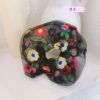 Brand retro hair rope, hair accessory, with embroidery, flowered