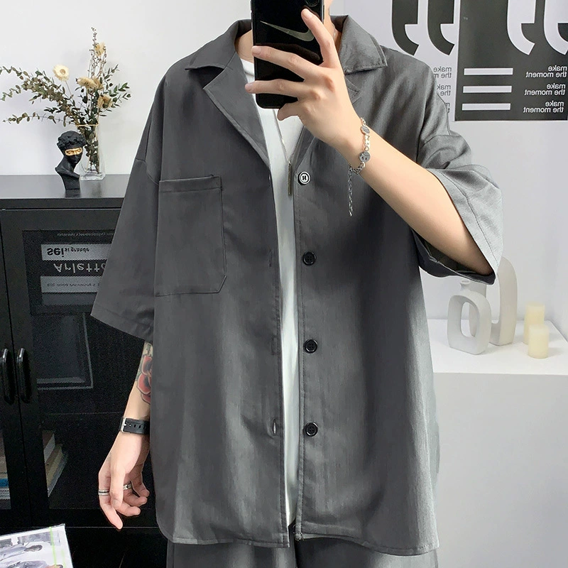 Summer thin set, trend suit for leisure, trousers, Korean style, simple and elegant design