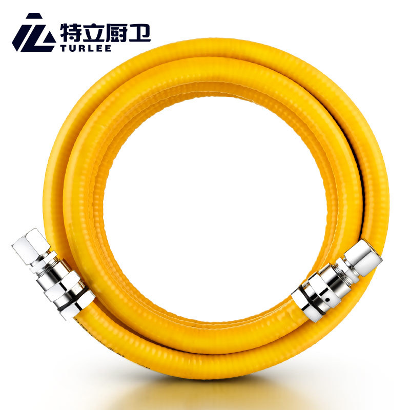 TURLEE特立 4分通用燃气管304不锈钢天然气液化气耐压燃气波纹管