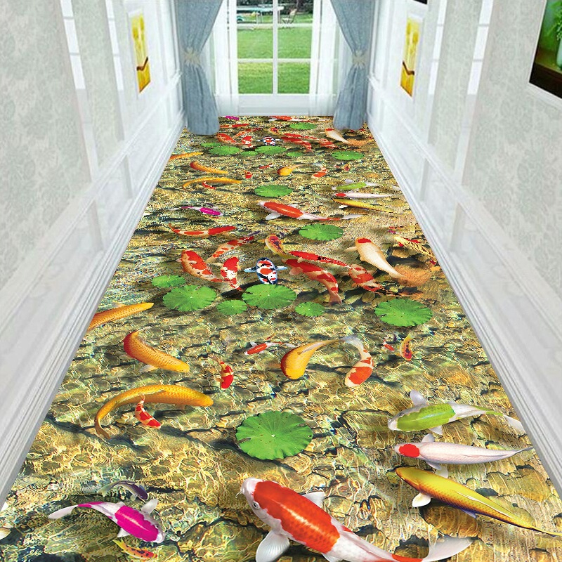 3D Minimalist Home Living Room Corridor Carpet Full Shop Stitching Long Corridor Mat Creative Commercial Hotel Can be Cut