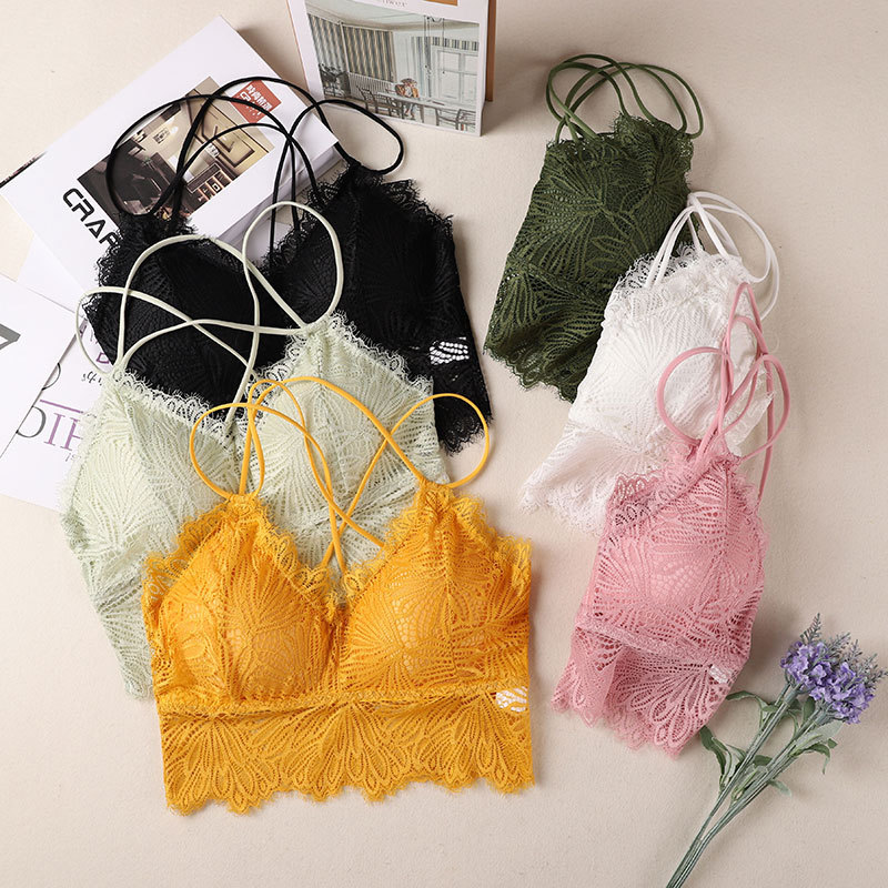 春夏性感蕾絲裹胸內衣女學生吊帶美背防走光抹胸無鋼圈聚攏文胸罩