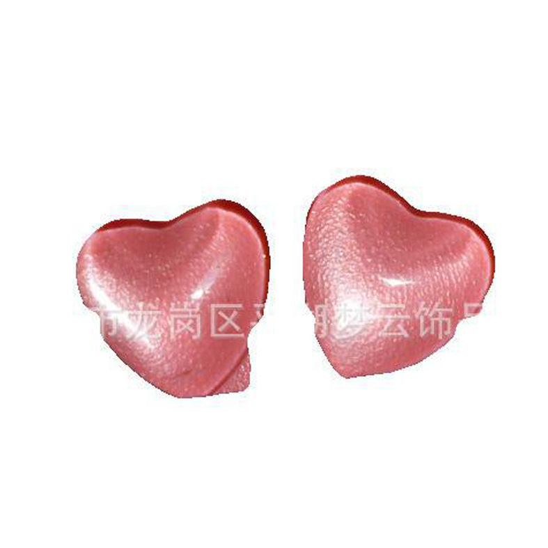 20mm light -faced heart -shaped glass beads pass through the double…