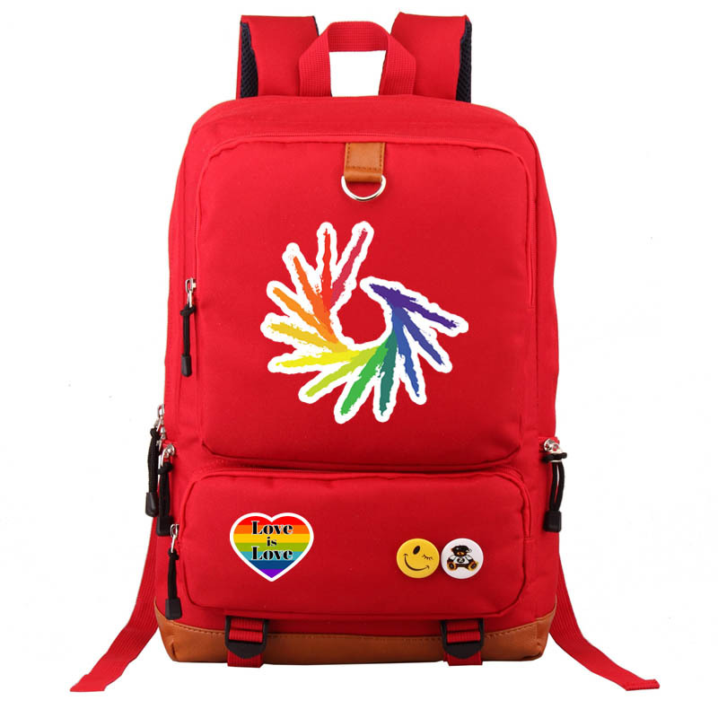 Waterproof 20 Inch Letter Rainbow Holiday Daily School Backpack display picture 17