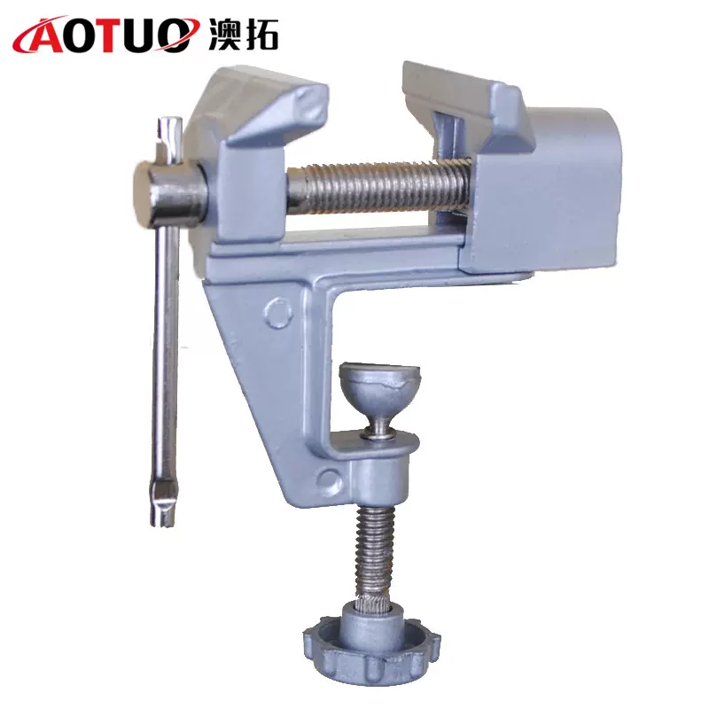 小桌虎钳 铝合金台钳迷你DIY家用平口 五金工具桌虎钳钳子批发