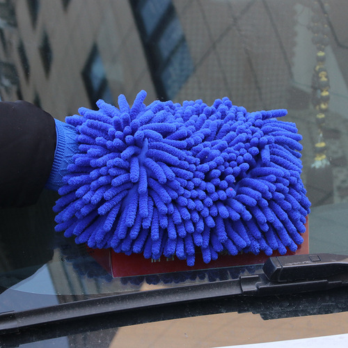 Car wash gloves Double-sided chenille car cleaning gloves Microfiber dusting gloves